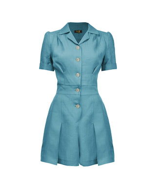 30s Sports Suit - Blue Linen