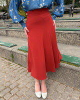 1930s Swirl Skirt - Rust