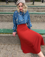 1930s Swirl Skirt - Rust