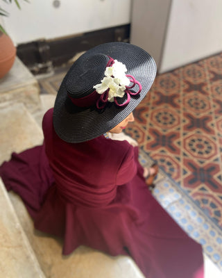 1950s Tilted Hat - berry