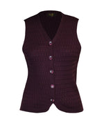 Knitted Waistcoat - Egg Plant