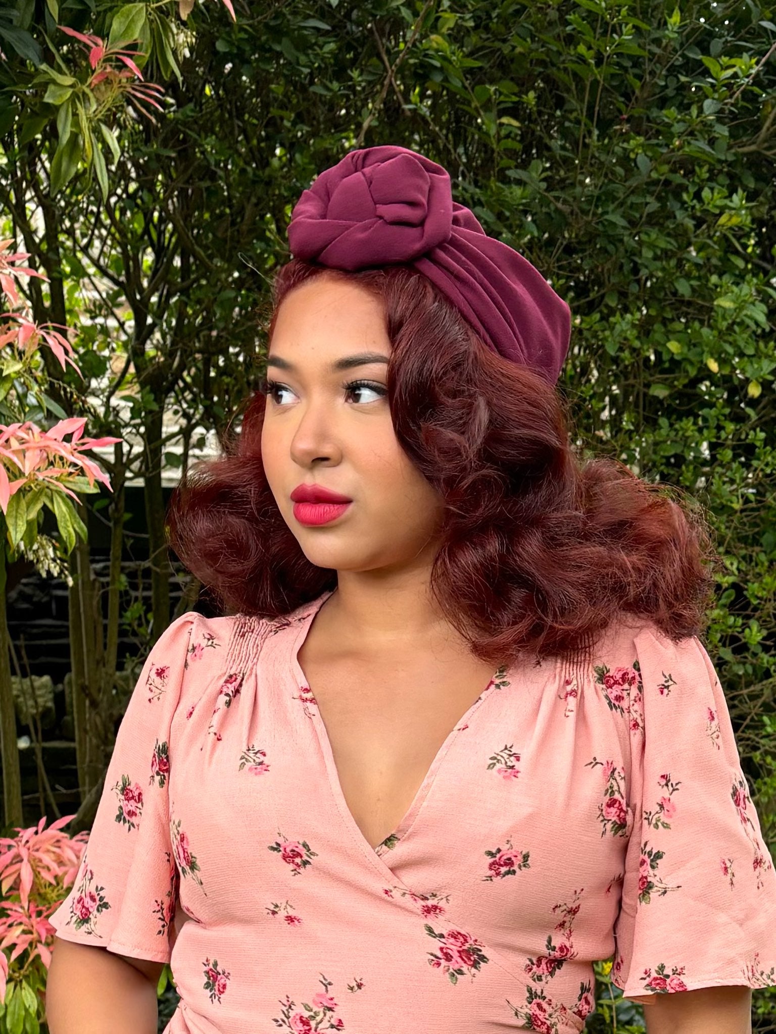 1940s Turban - Berry