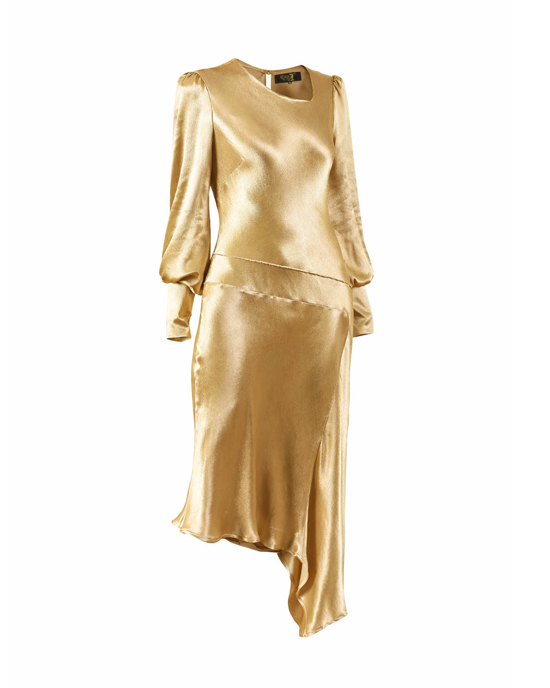 1920s Queenie Dress - Gold Satin - product shot