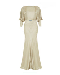 30s Siren Evening Gown - Oyster – House of Foxy