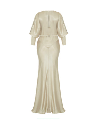 30s Siren Evening Gown - Oyster