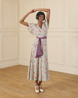 1930s 'Bessie' Wrap Beach Pyjama  - Hydrangea
