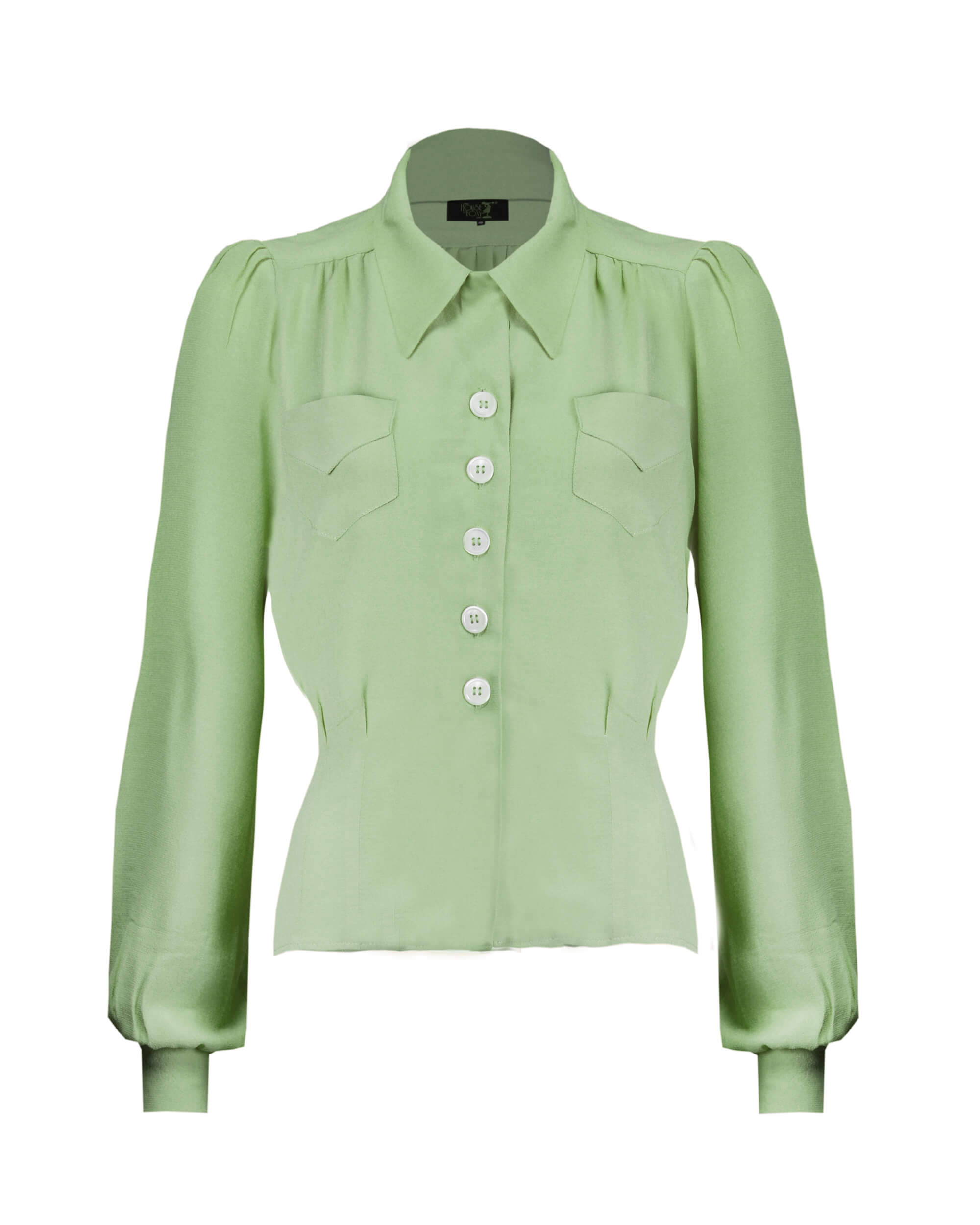 40s Sweetheart Blouse - Pistachio