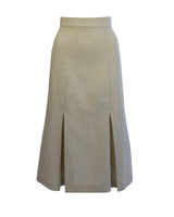 1940s Prim Pleated Skirt - Ecru