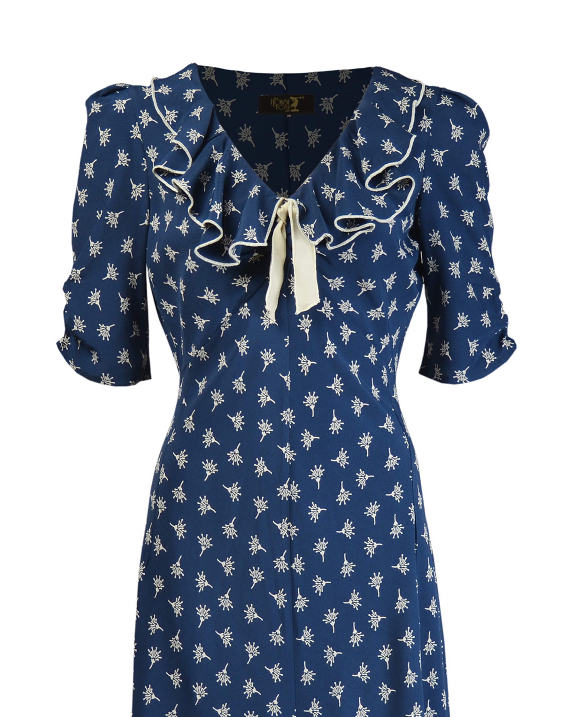 1930s Cora Bias Cut Dress - Wish Print