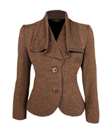 1930s Voyage Waterfall Jacket - Amber Wool