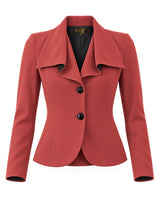 1930s Voyage Waterfall Jacket - Rosewood