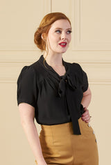 1930s Beau Blouse - Black