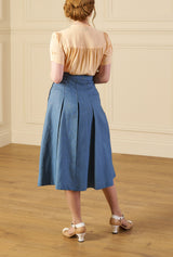 1930s Culottes - Natural Fibre Aqua