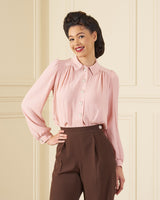 1930s Ellen Blouse - Blush