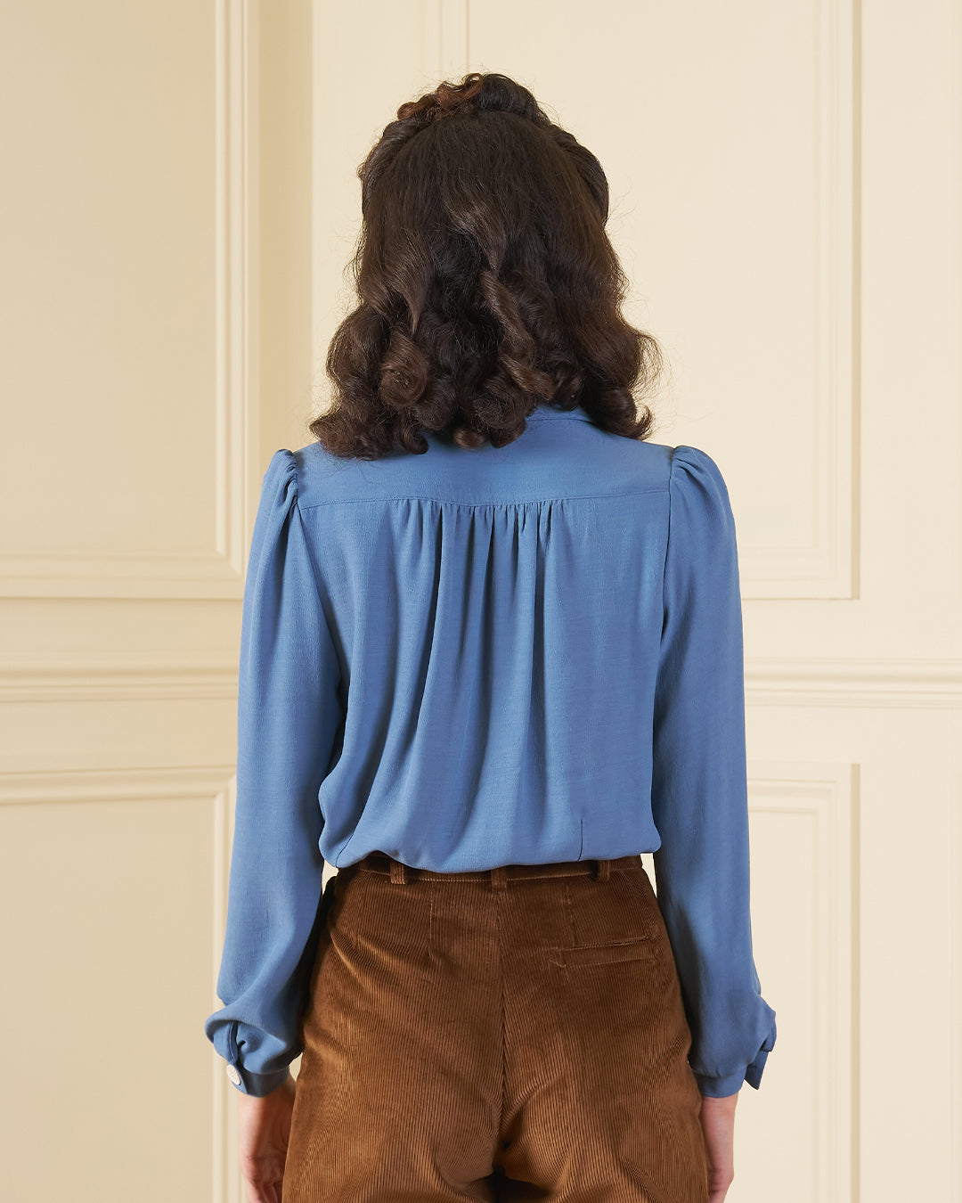1930s Ellen Blouse - Periwinkle