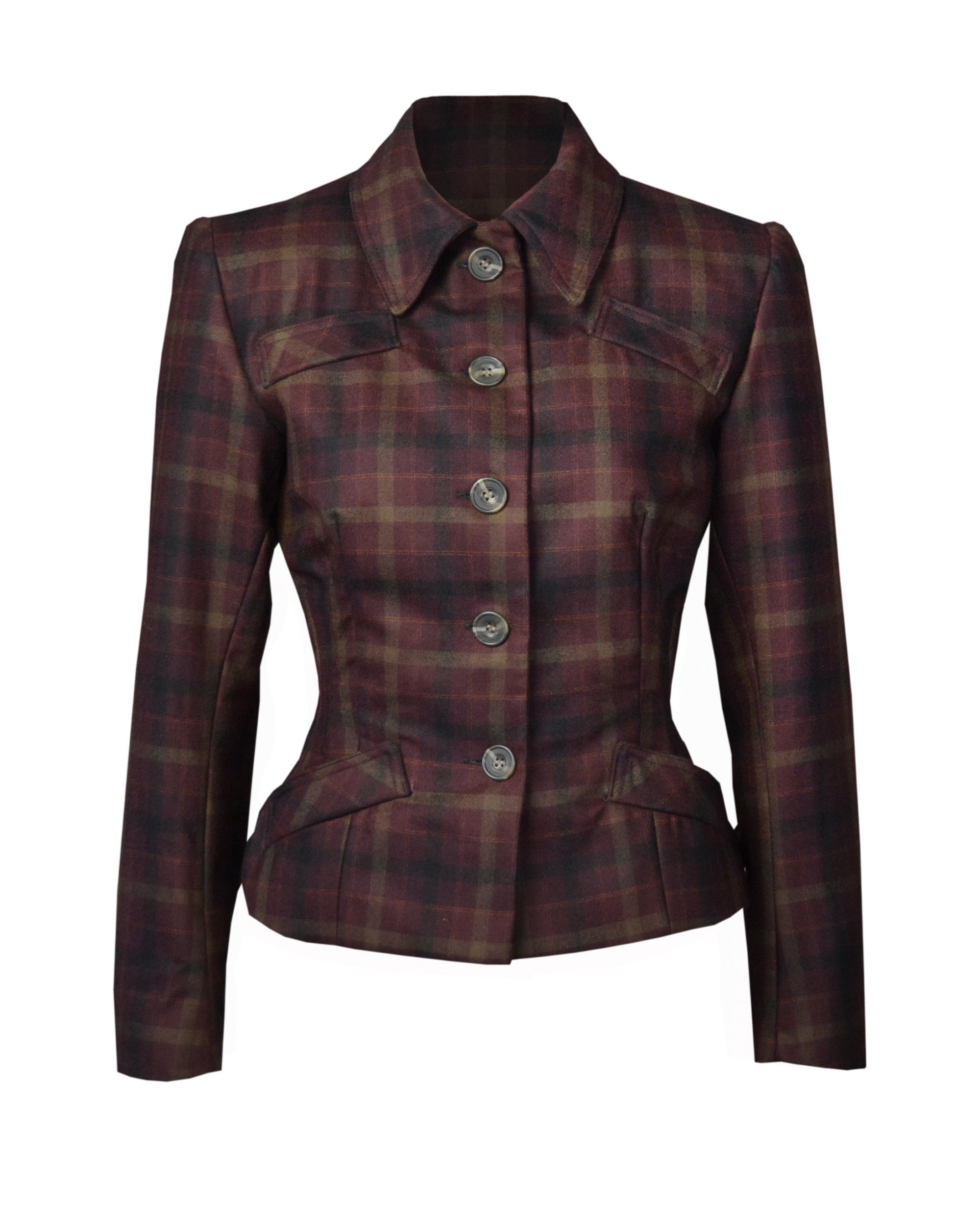 1940s Hampton Tailored Jacket - Premium Check Wool - product shot