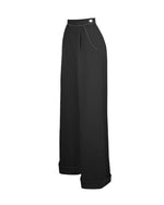 40s Hepburn Pleated Trousers - Black