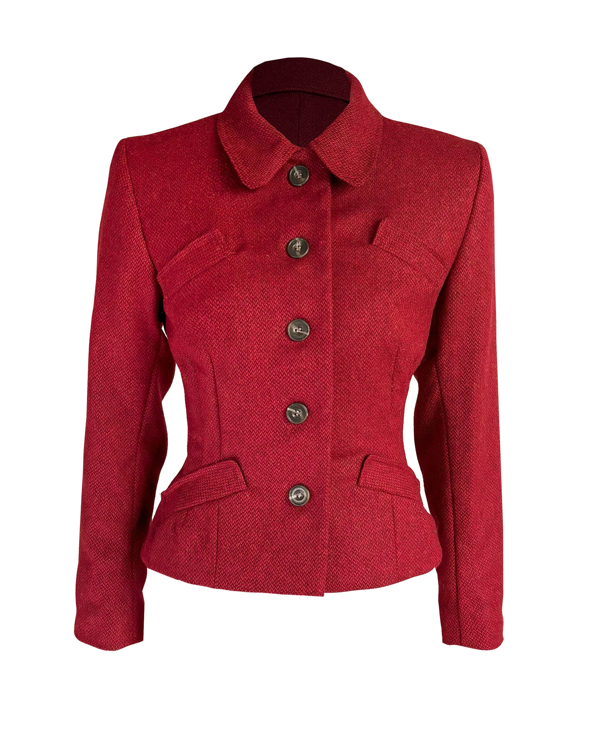 1940s Hampton Tailored Jacket - Premium Ruby Wool - product shot