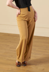 1940s Swing Trousers - Camel