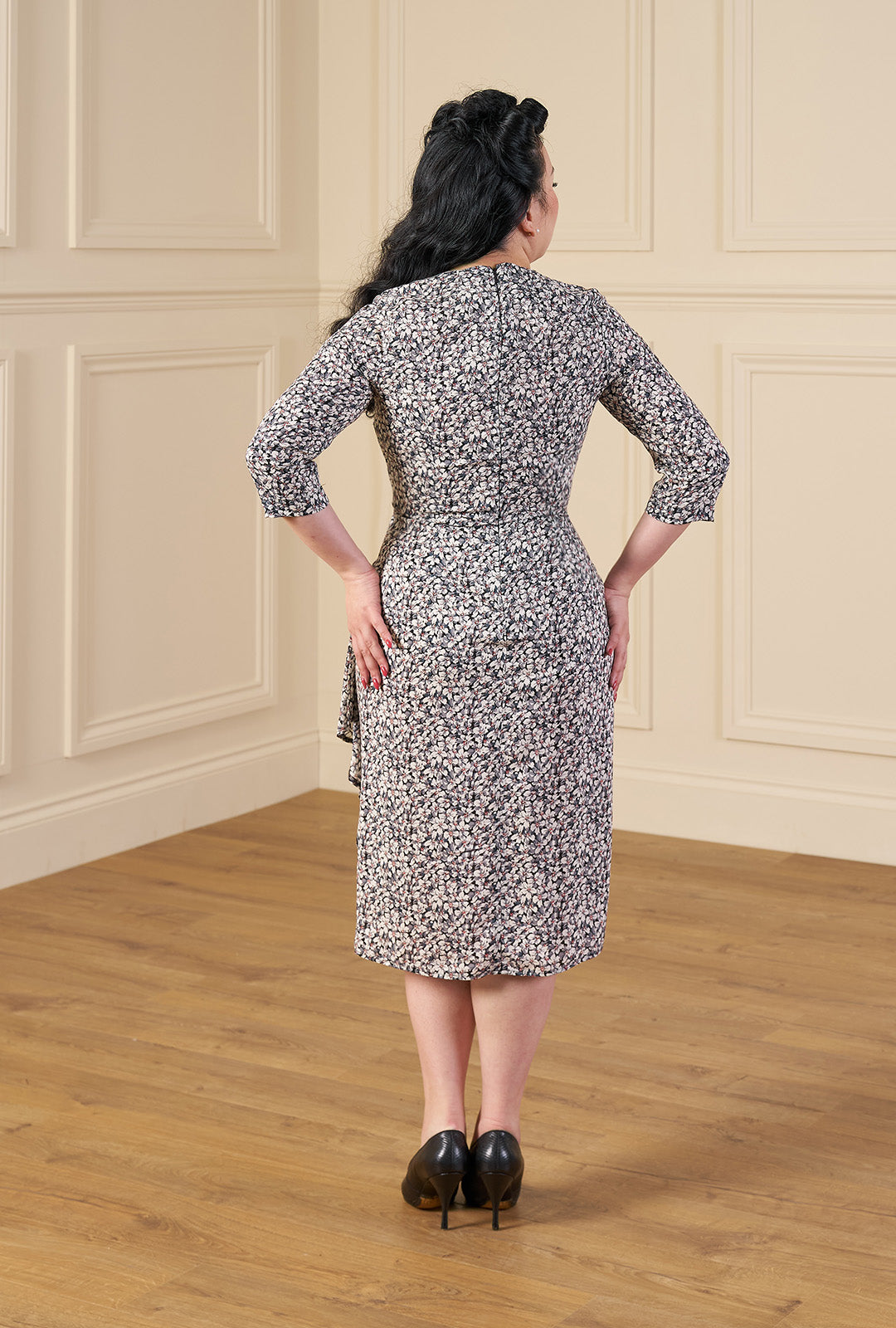 1940s O'Hara Cocktail Dress in Moonflower