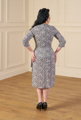 1940s O'Hara Cocktail Dress in Moonflower