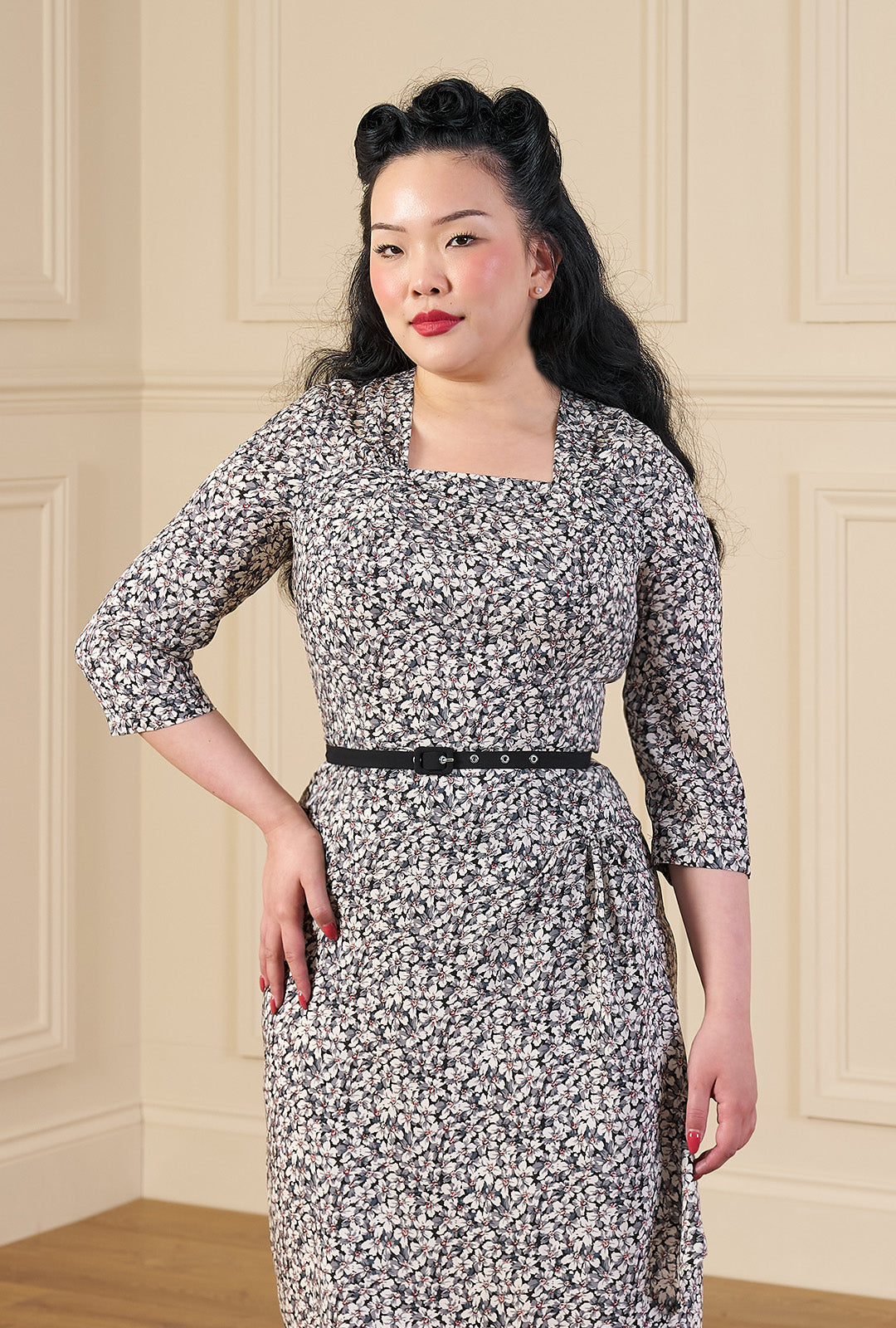 1940s O'Hara Cocktail Dress in Moonflower