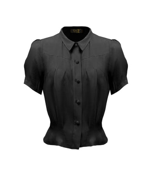 1930s Bonnie Blouse - Black