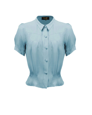 1930s Bonnie Blouse - Powder Blue