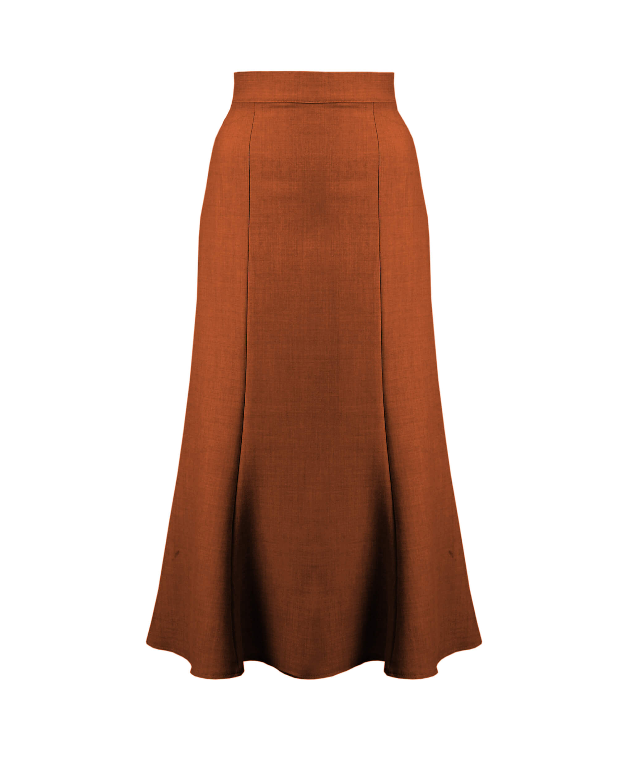 1930s Flutter Skirt - Rust