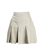 30s Pleated Shorts - Ecru Linen