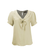 1930s Shawl Blouse - Antique Cream