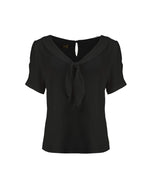 1930s Shawl Blouse - Ebony Black