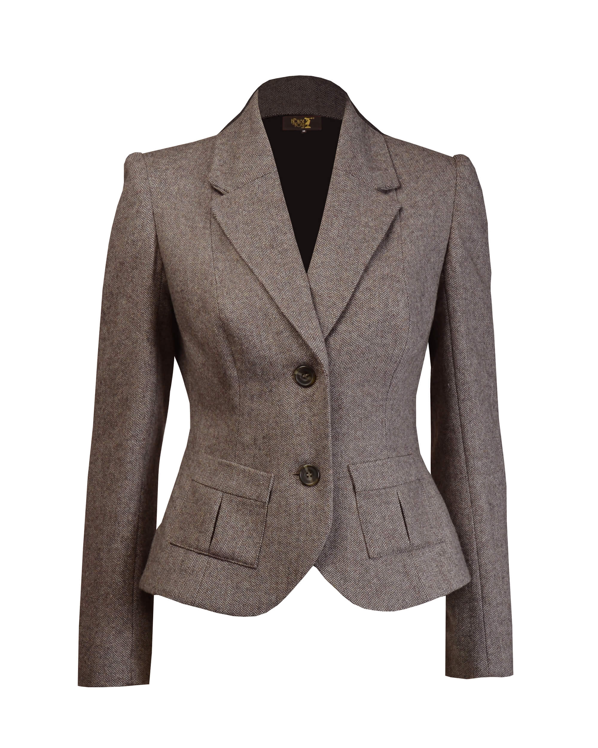 30s Tailored Jacket - Brown Herringbone