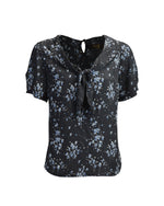 1930s Shawl Blouse - Blue Petal