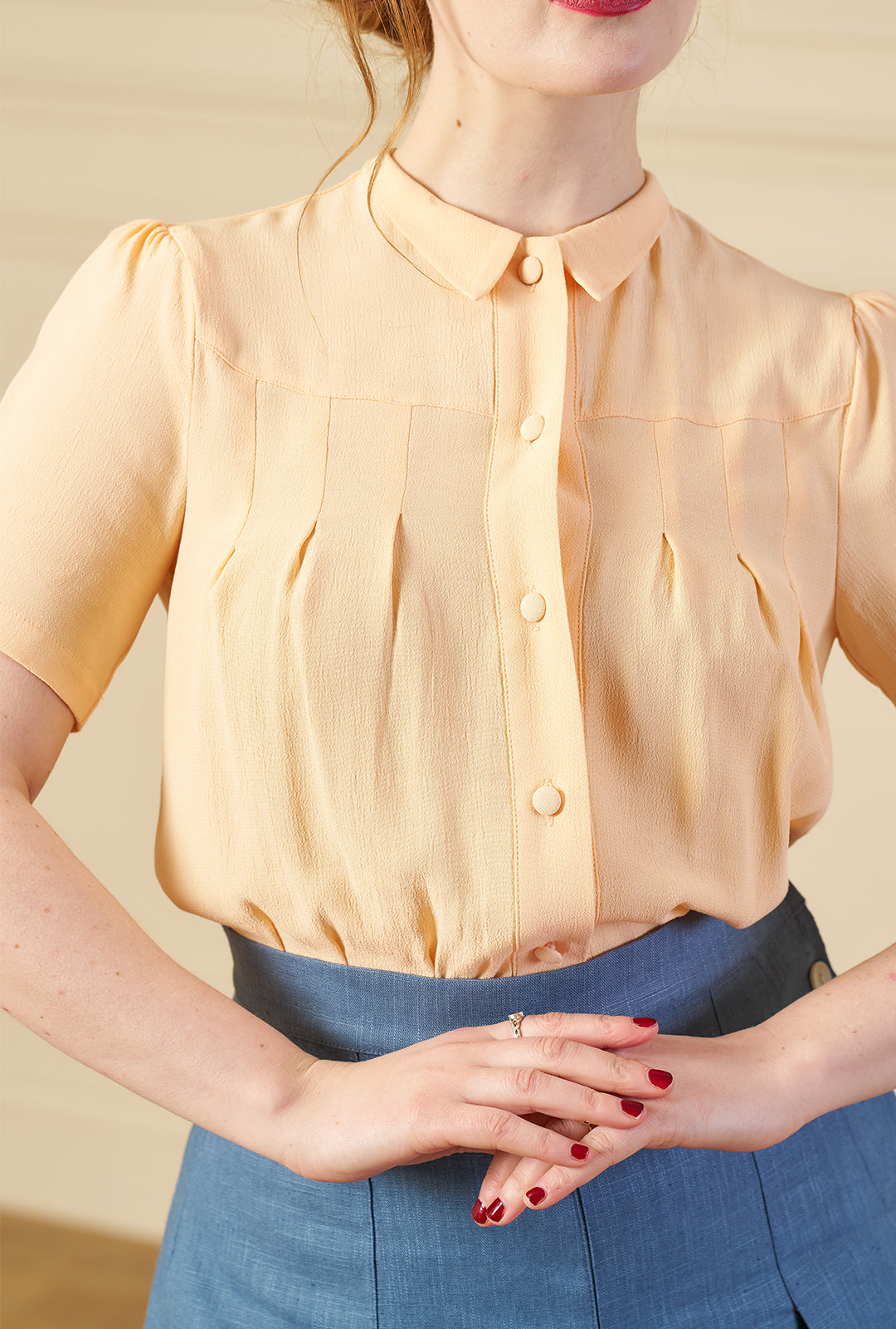 1930s Bonnie Blouse - Apricot