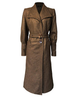 1930s Premium Wrap Coat in Mosswood