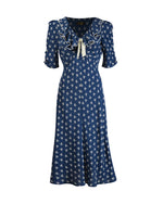 1930s Cora Bias Cut Dress - Wish Print
