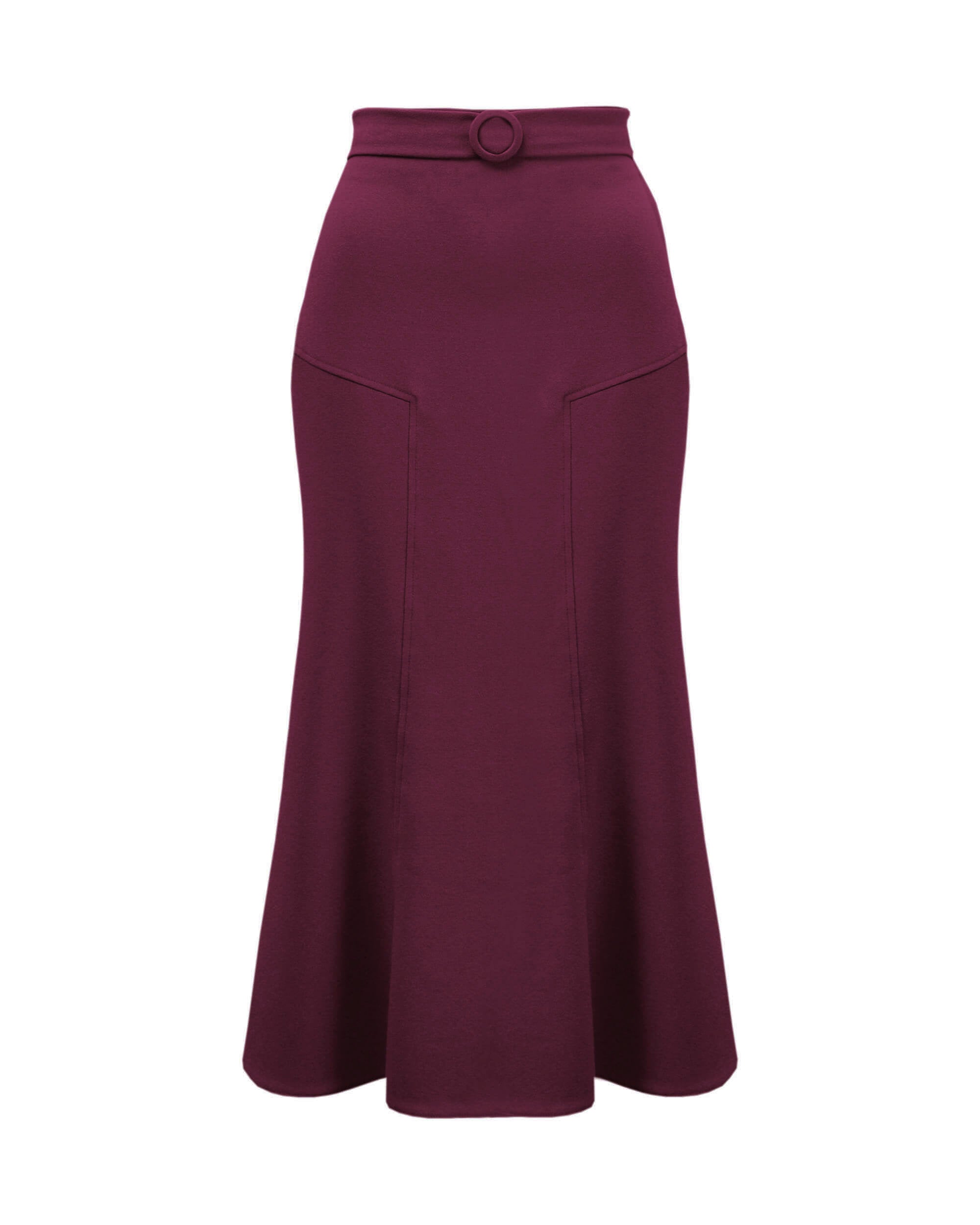 1930s Deco Panel Skirt - Aubergine