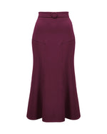 1930s Deco Panel Skirt - Aubergine