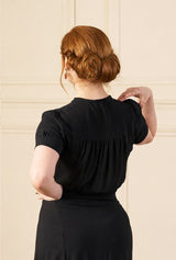 1930s Bonnie Blouse - Black