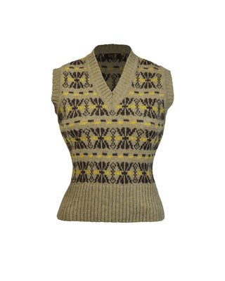 40s Fairisle Tank Top - Marmite