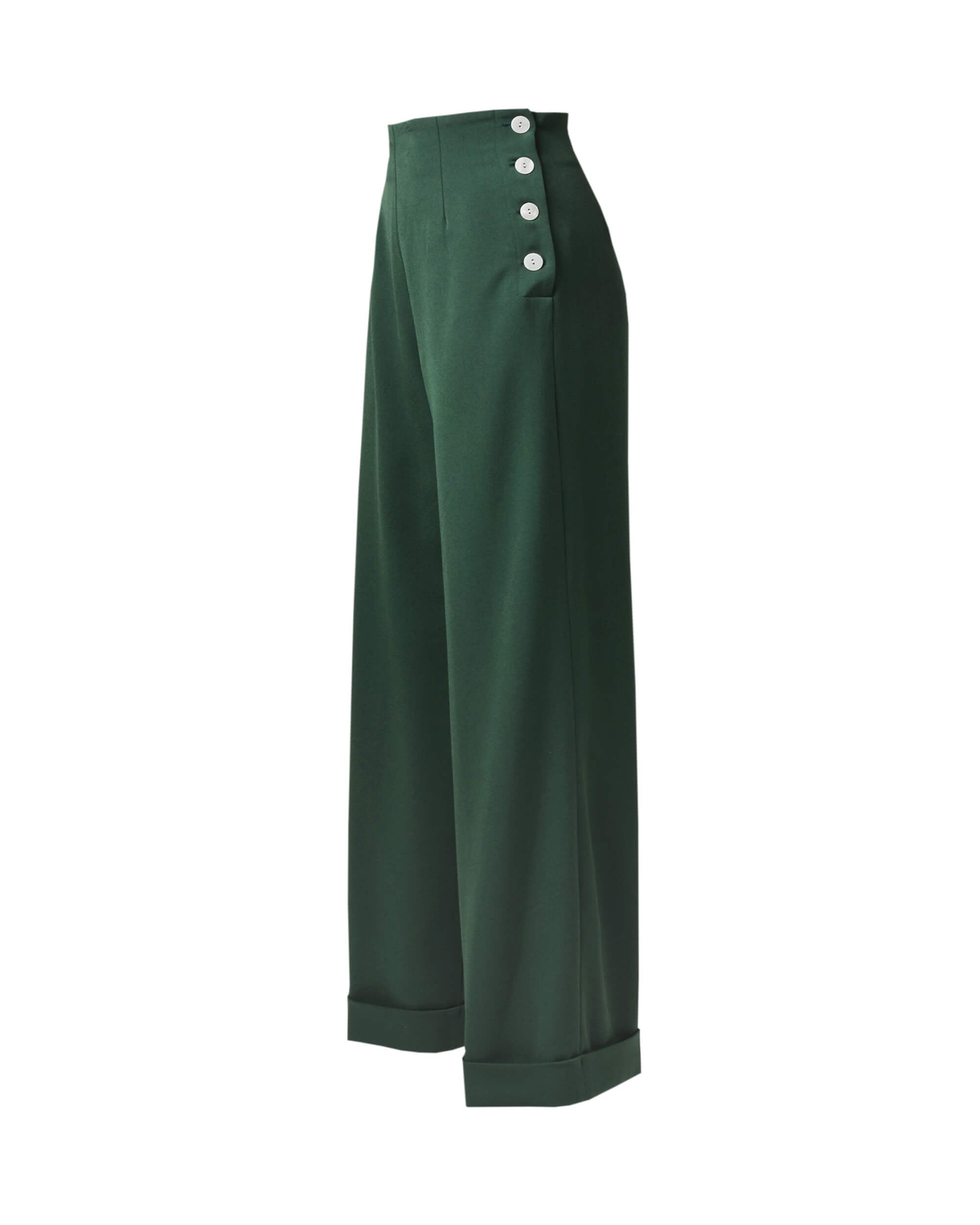 1940s Swing Trousers - Racing Green – House of Foxy