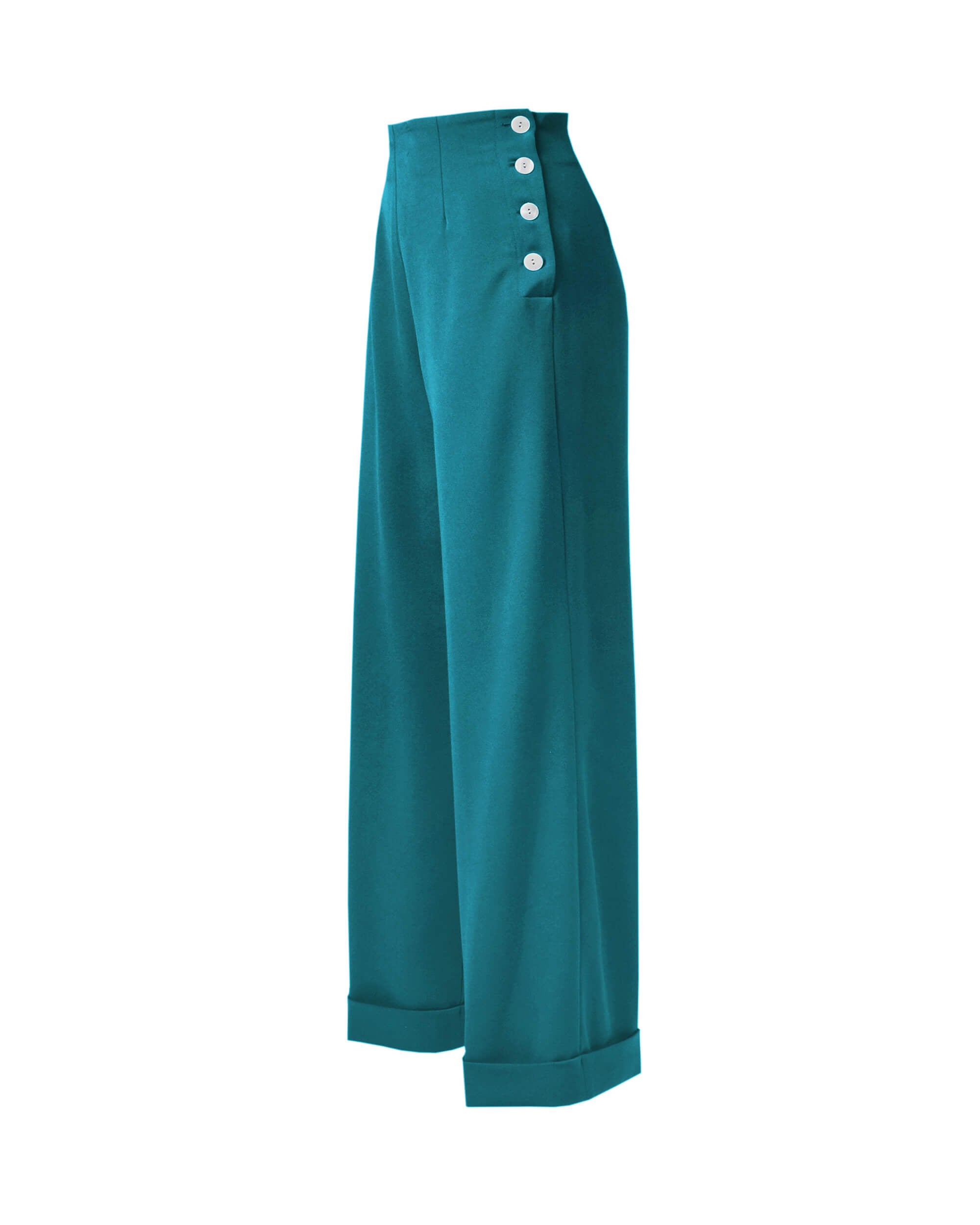 1940s Swing Trousers - Teal