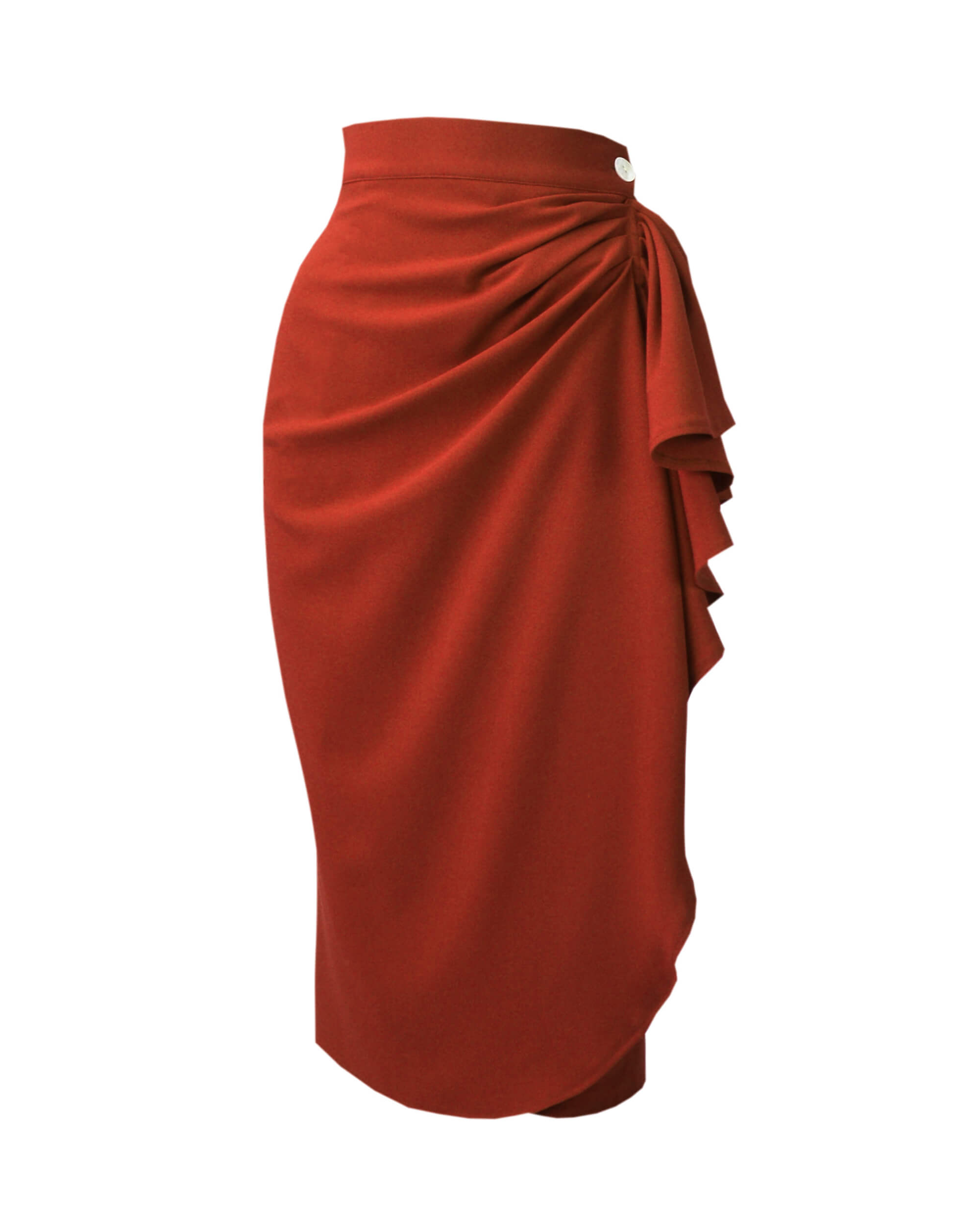 40s Waterfall Skirt - Rust