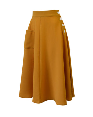 40s Whirlaway Skirt - Mustard
