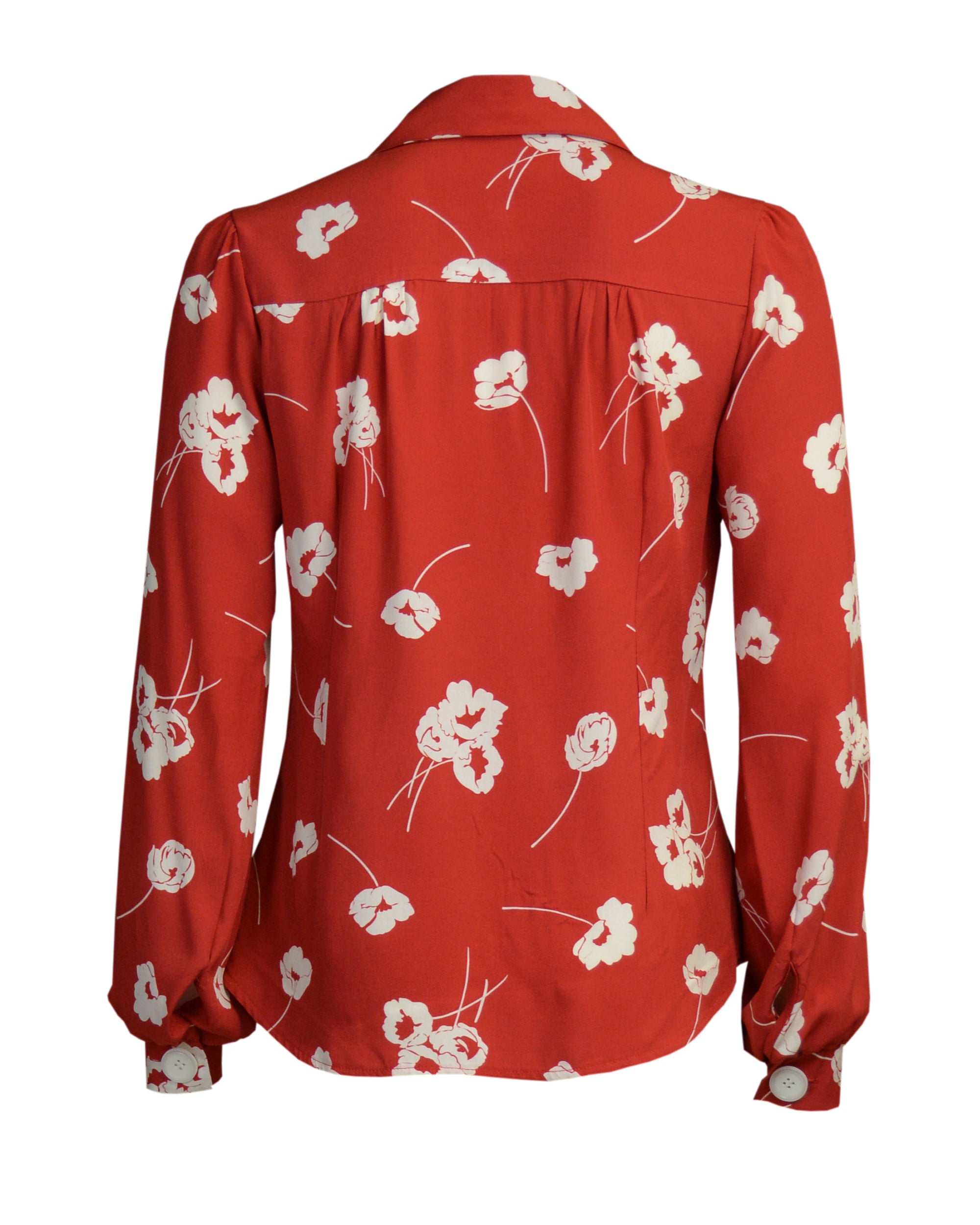 40s Victory Blouse - Ruby Bloom