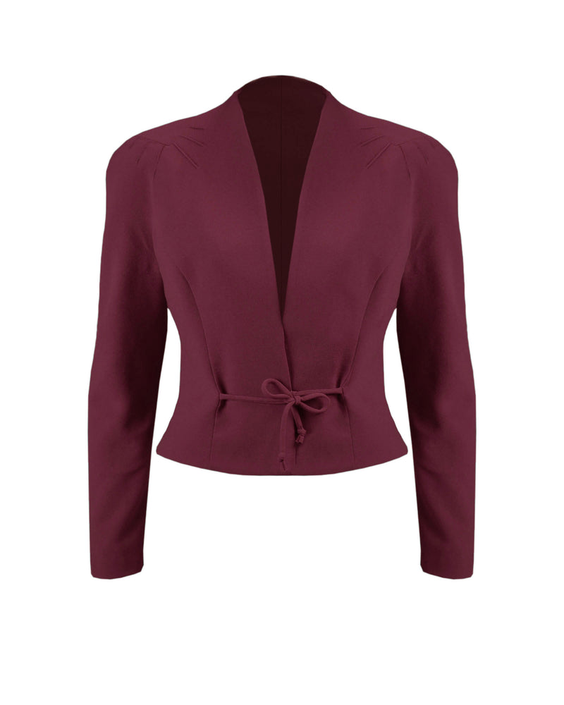 1940s Stanwyck Jacket - Aubergine