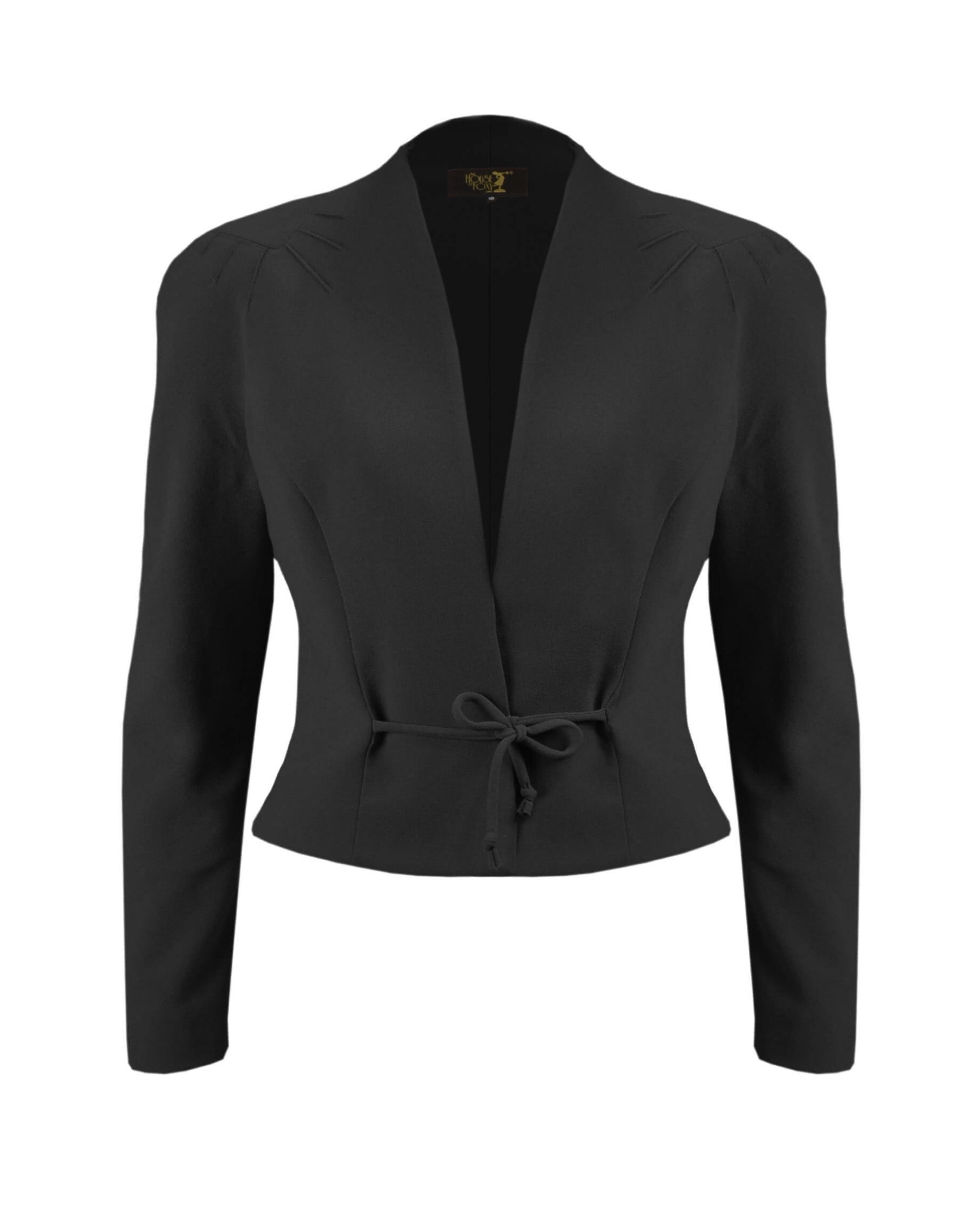 1940s Stanwyck Jacket - Black