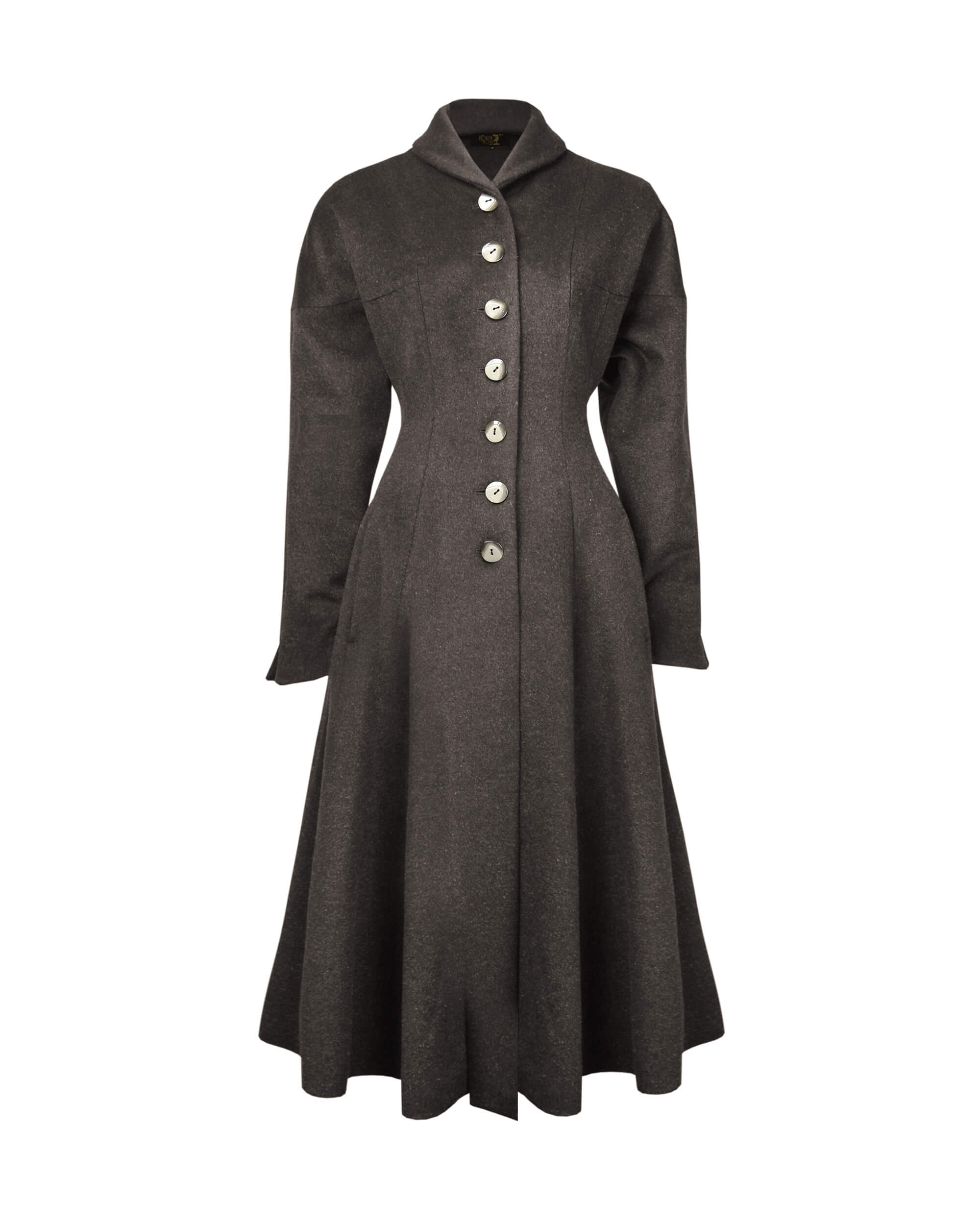 50s Couture Long Coat - Mocha