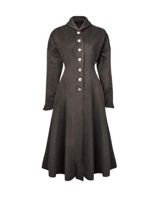1950s Jackets, Coats, Bolero | Swing, Pin Up, Rockabilly 50s Couture Long Coat - Mocha50s Couture Long Coat - Mocha  AT vintagedancer.com